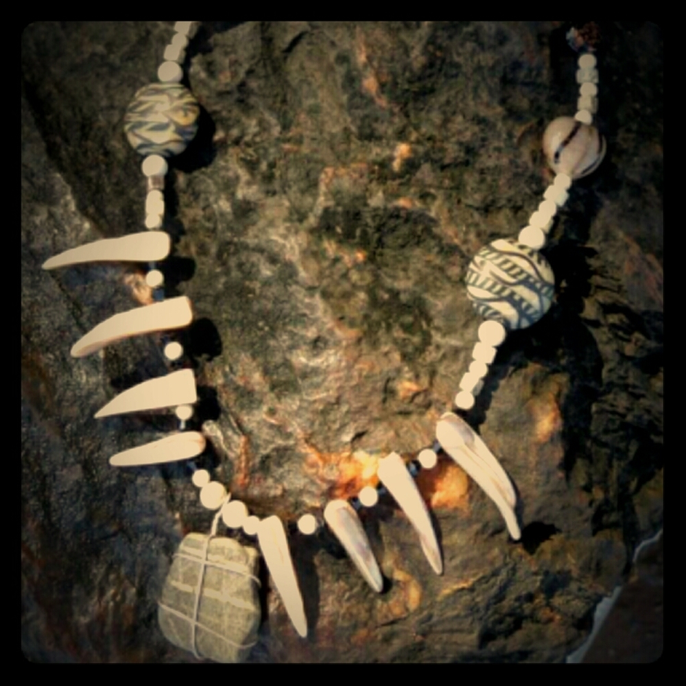 Stone tribal necklace